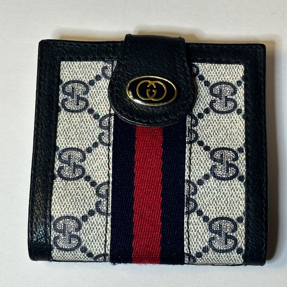 Gucci Mans wallet Sherry Line Vintage Anniversary edition 
Compact 4x4 wallet - Picture 14 of 15